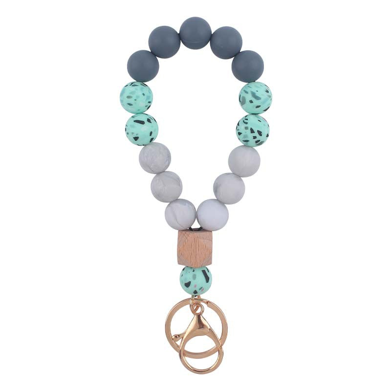 Llavero De Muñeca De Cuentas De Silicona De Mano al por mayor